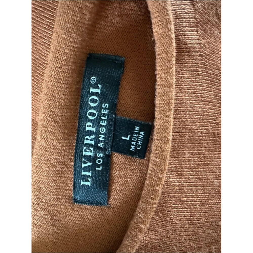 Liverpool Women’s Crewneck Top in Warm Rust Brown - Picture 7 of 9